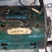 موتور کولر۱/۲ الکتروژن دست دوم اصلی قدیمی با پایه دو خازن دور ۱و۲